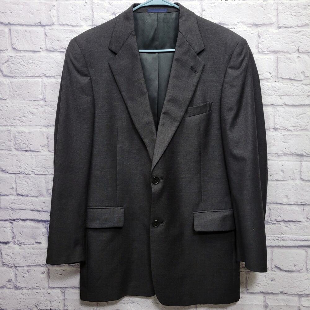 Daniel Cremieux Loro Piana Blazer Sz 41R Black Sport Coat Jacket Formal Business